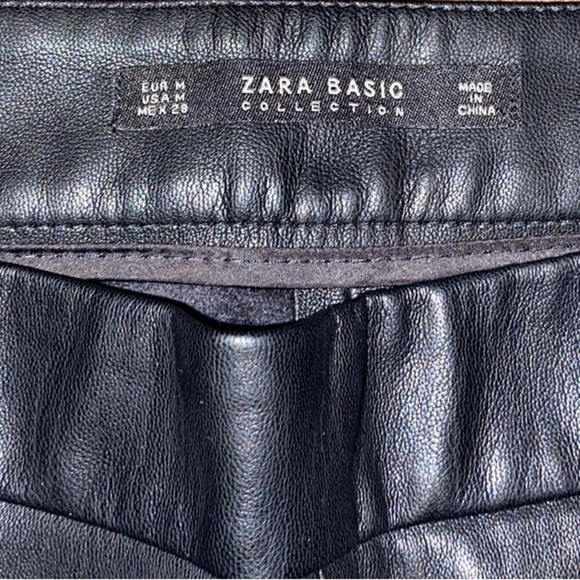Zara faux leather zipper detail cropped Medium - Picture 4 of 9